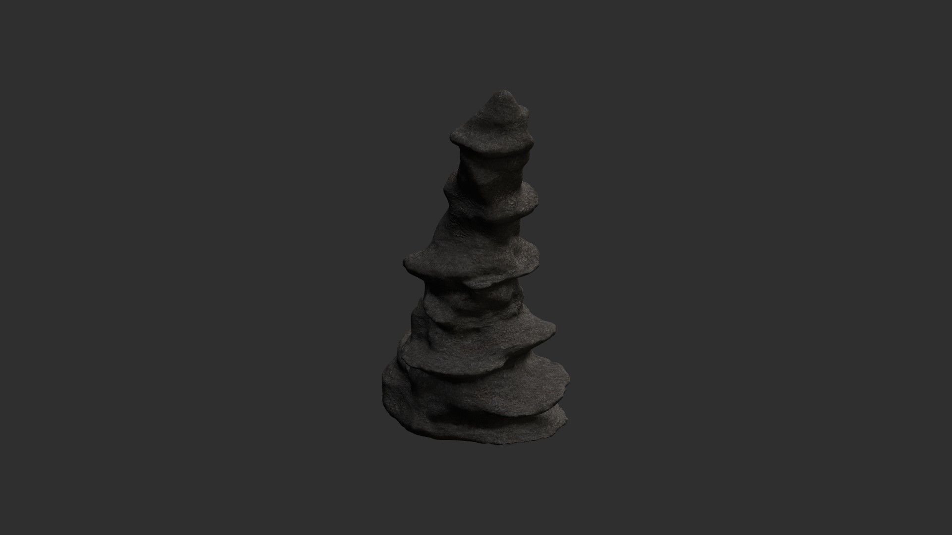 Cave Rock 02 - Base Low-poly 3D model_2