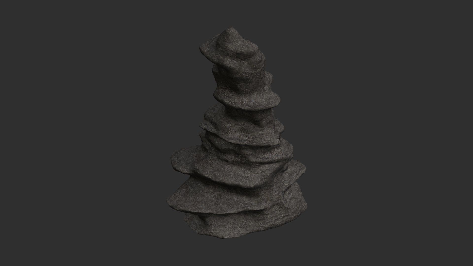Cave Rock 02 - Base Low-poly 3D model_5