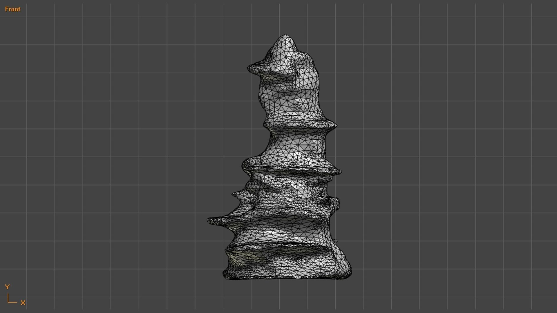 Cave Rock 02 - Base Low-poly 3D model_7