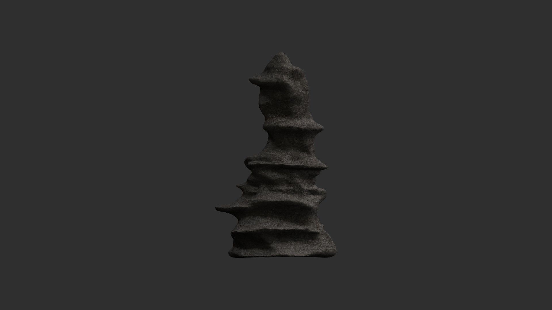 Cave Rock 02 - Base Low-poly 3D model_1