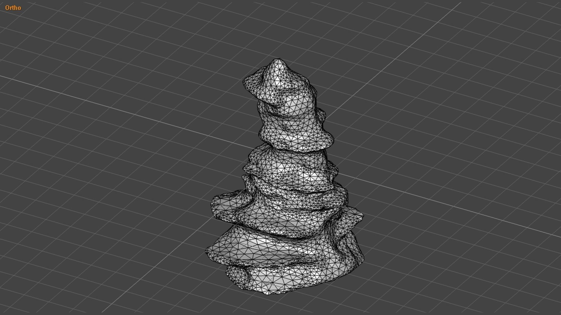 Cave Rock 02 - Base Low-poly 3D model_6
