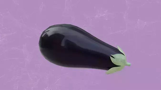 EggPlant Low-poly 3D model