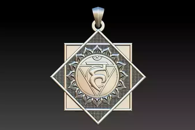 Vishuddha Chakra Pendant 3D print model