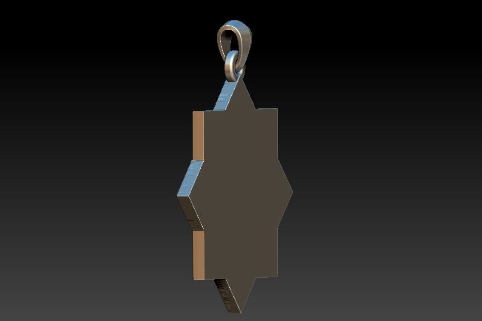 Vishuddha Chakra Pendant 3D print model_7