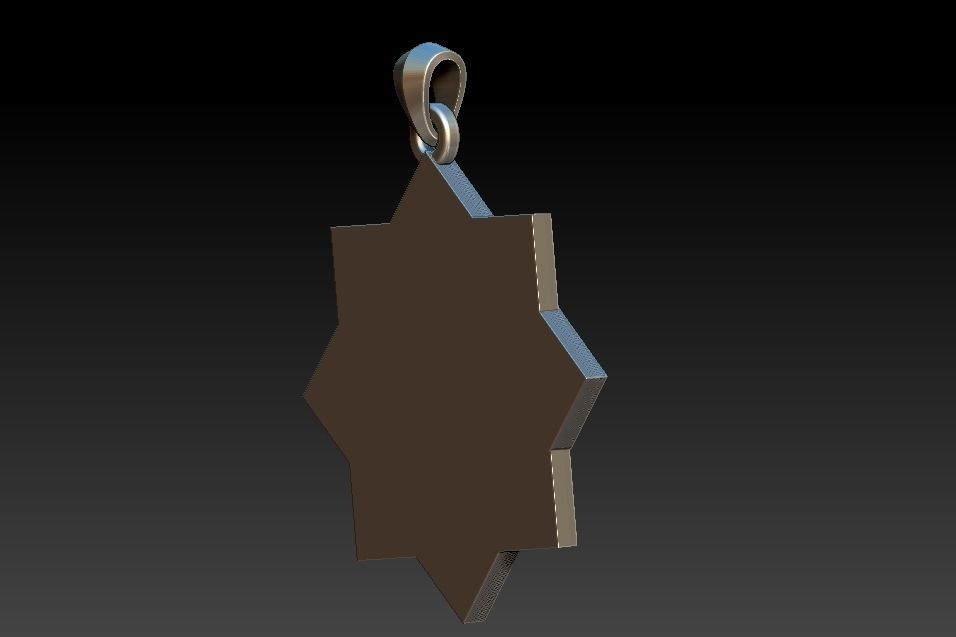 Vishuddha Chakra Pendant 3D print model_5