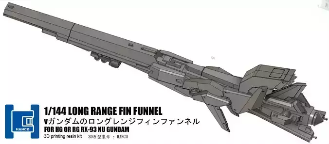 144 RX 93 NU GUNDAM LONG RANGE FIN FUNNEL FUKUOKA VERSION HG RG 3D print model