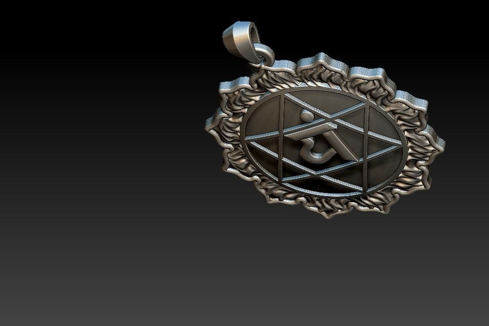 Anahata Chakra Pendant 3D print model_19