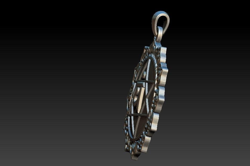 Anahata Chakra Pendant 3D print model_8