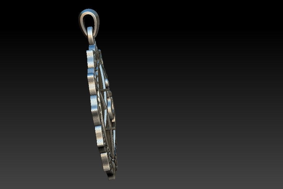 Anahata Chakra Pendant 3D print model_3