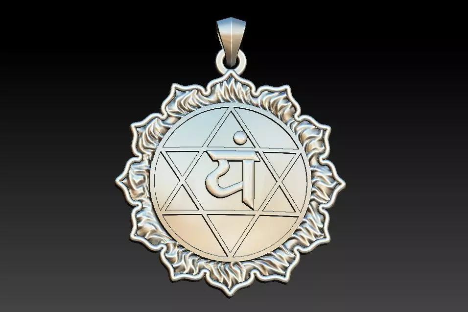 Anahata Chakra Pendant 3D print model_0