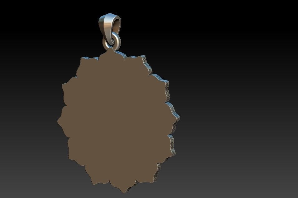 Anahata Chakra Pendant 3D print model_5