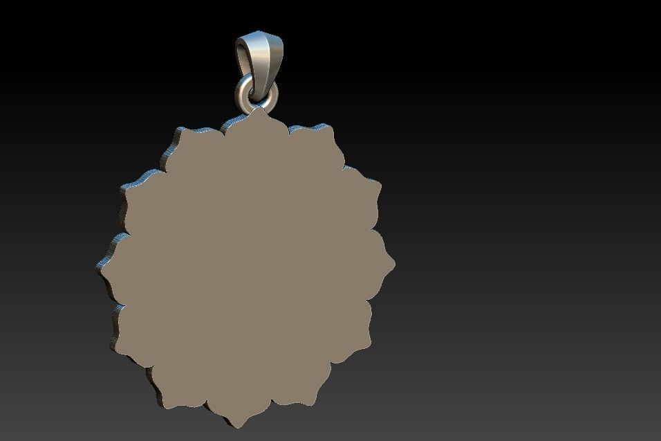 Anahata Chakra Pendant 3D print model_6