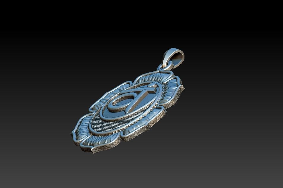 Svadhisthana Chakra Pendant 3D print model_15
