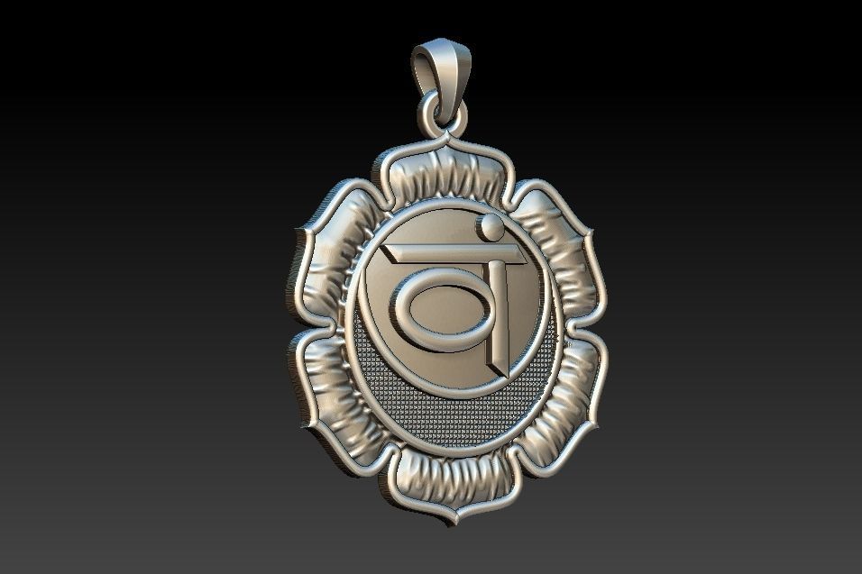 Svadhisthana Chakra Pendant 3D print model_1