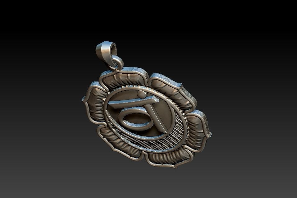 Svadhisthana Chakra Pendant 3D print model_13