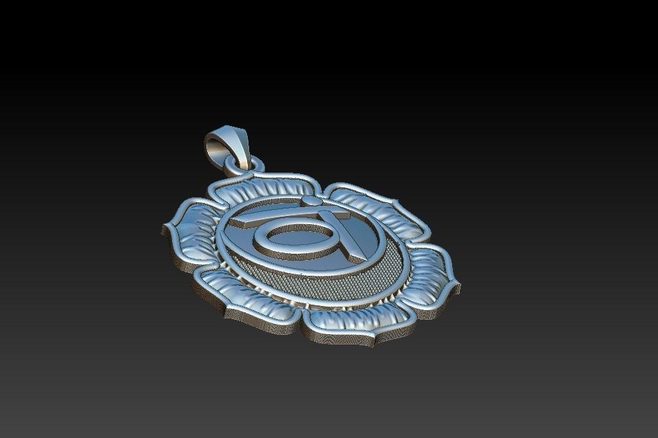 Svadhisthana Chakra Pendant 3D print model_14