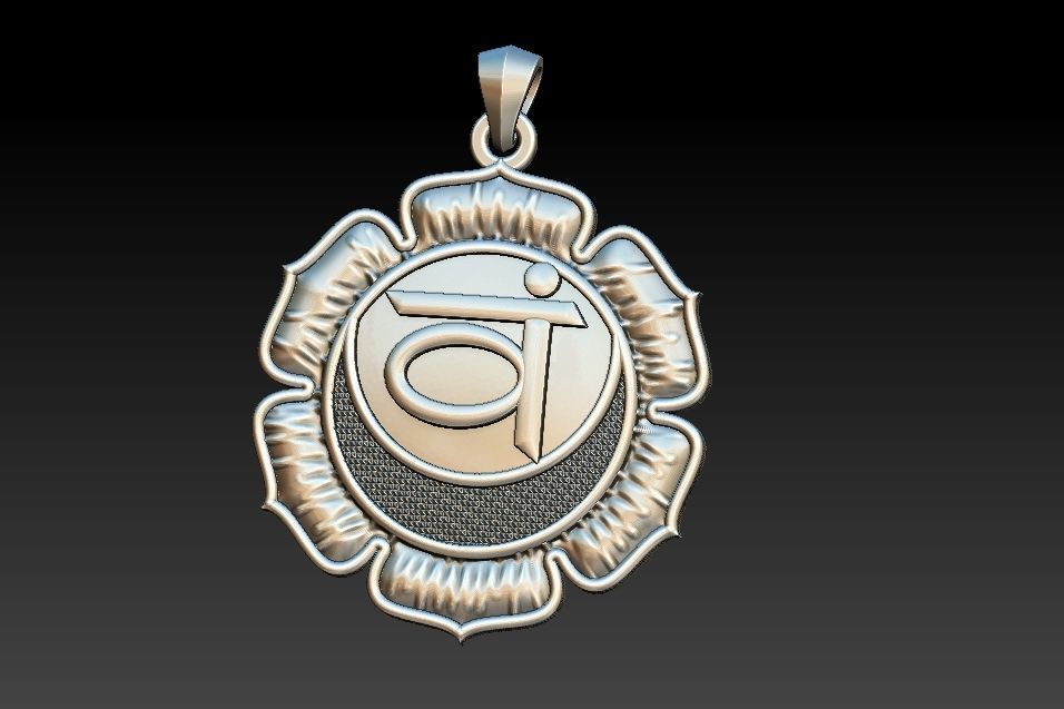 Svadhisthana Chakra Pendant 3D print model_10