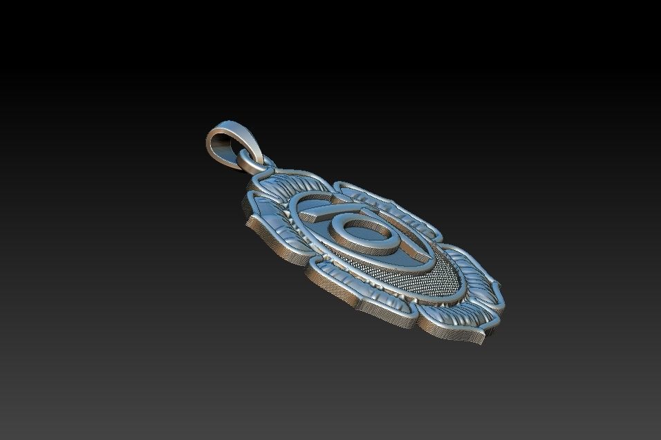 Svadhisthana Chakra Pendant 3D print model_16