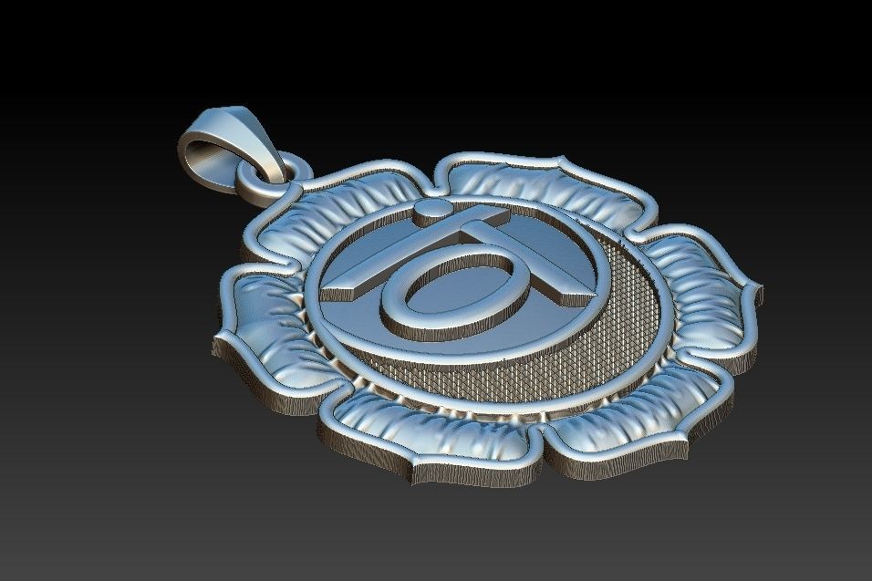 Svadhisthana Chakra Pendant 3D print model_18