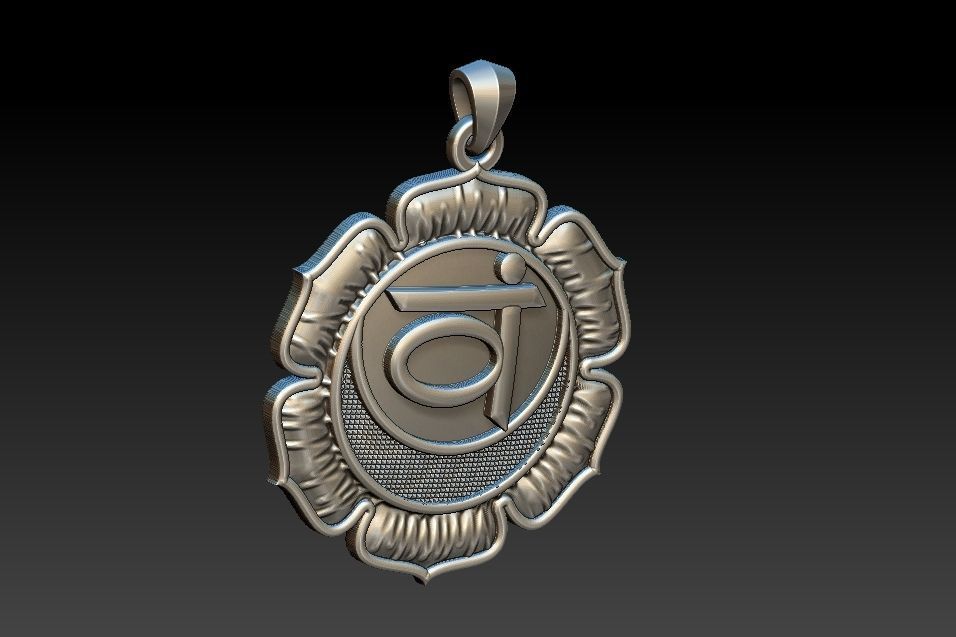 Svadhisthana Chakra Pendant 3D print model_11