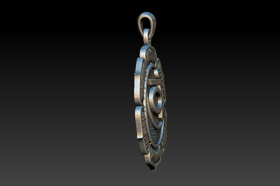 Svadhisthana Chakra Pendant 3D print model_3