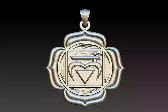 Muladhara Chakra Pendant 3D print model
