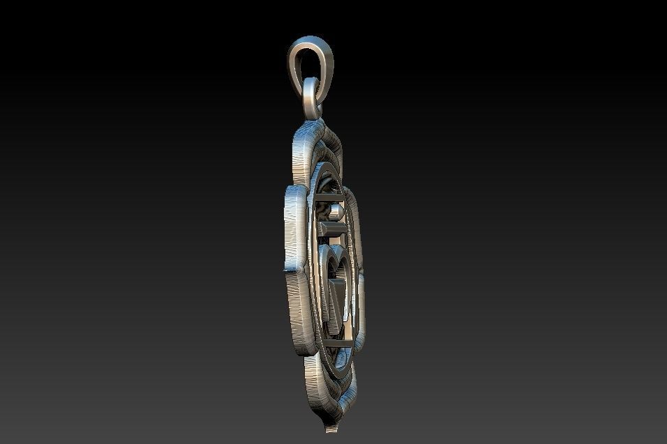 Muladhara Chakra Pendant 3D print model_4