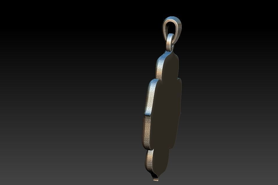 Muladhara Chakra Pendant 3D print model_10