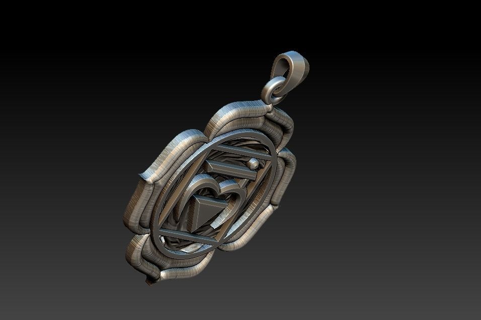 Muladhara Chakra Pendant 3D print model_15