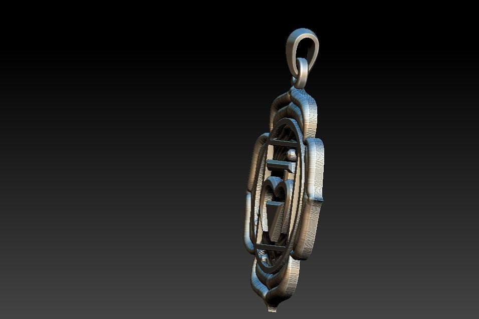 Muladhara Chakra Pendant 3D print model_11