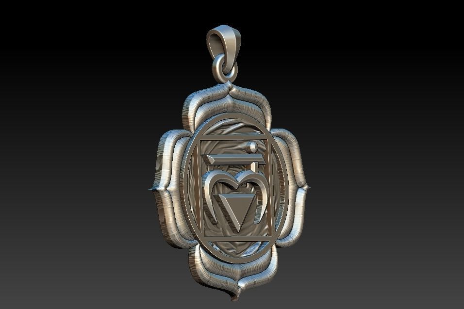 Muladhara Chakra Pendant 3D print model_2