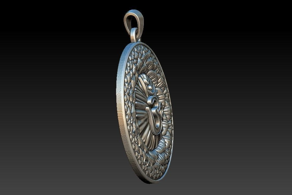 Sahasrara Chakra Pendant 3D print model_3