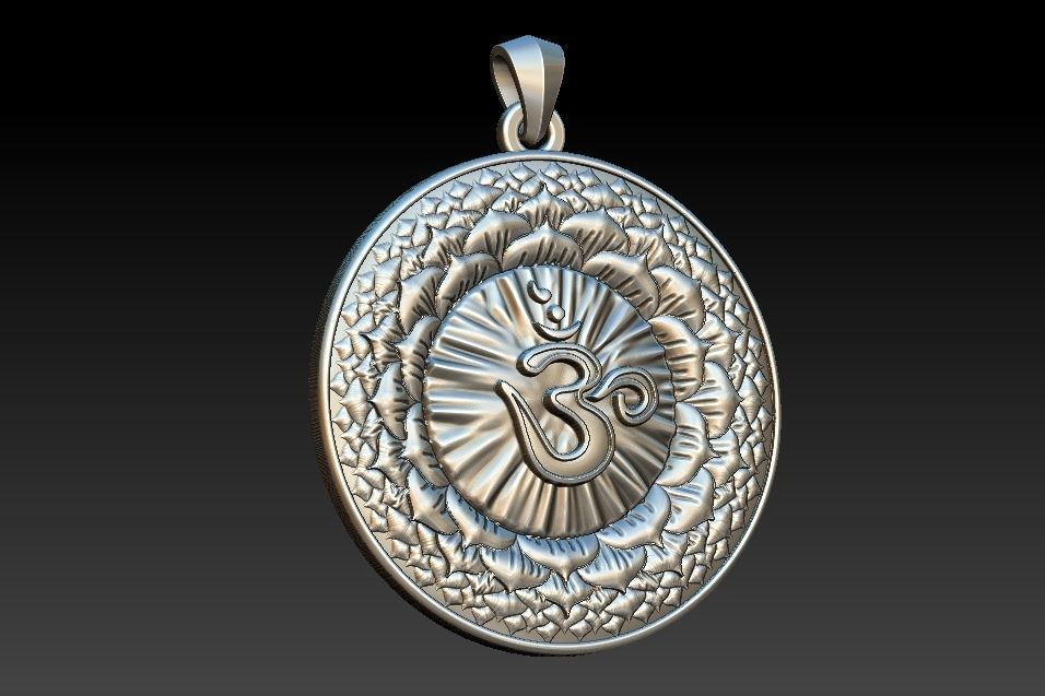 Sahasrara Chakra Pendant 3D print model_1
