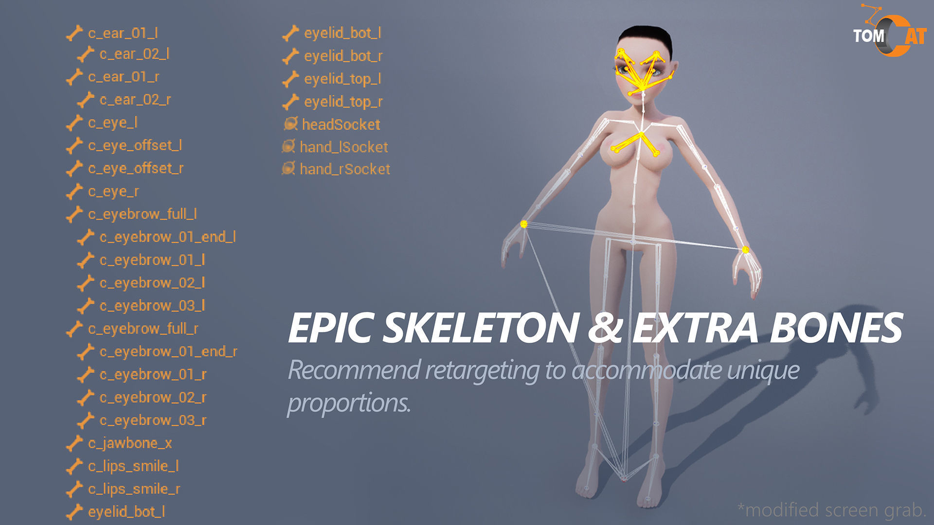 Anika Modular School Girl for Unreal Low-poly 3D model_18