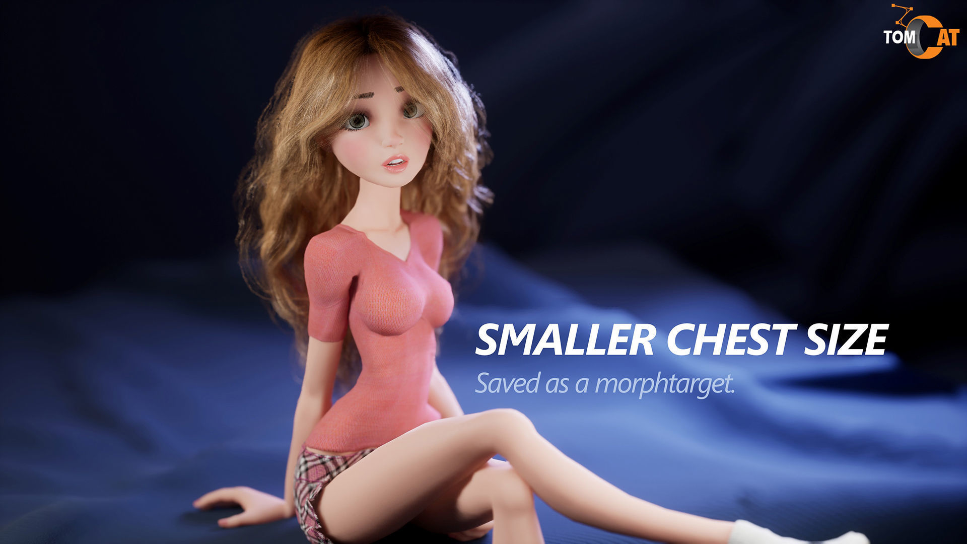 Anika Modular School Girl for Unreal Low-poly 3D model_17