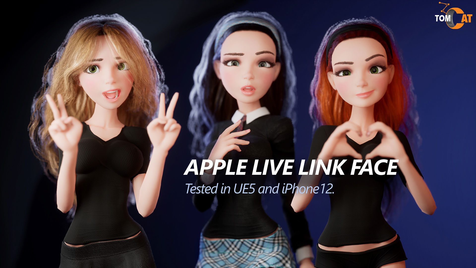 Anika Modular School Girl for Unreal Low-poly 3D model_11