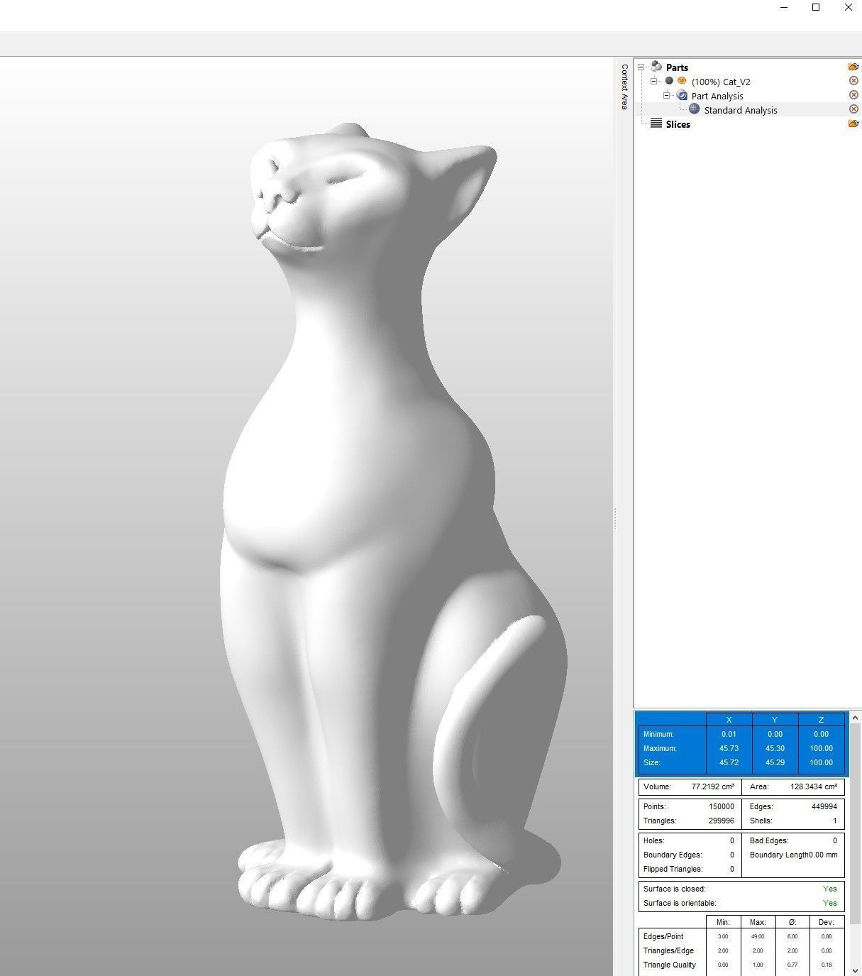Sitting Cat Figurine 3D print model_12