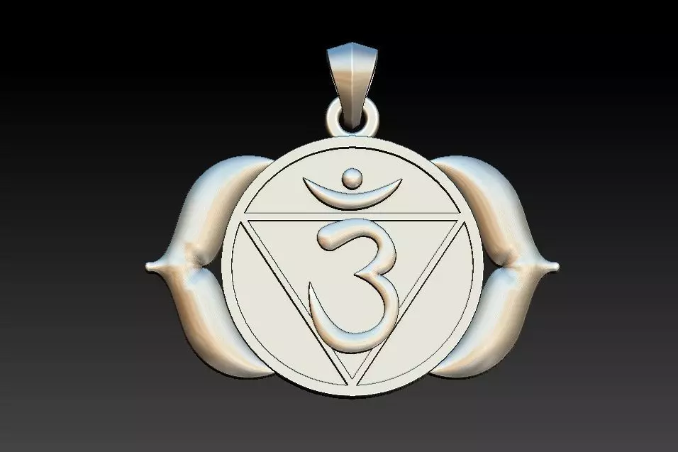 Ajna Chakra Pendant 3D print model_0