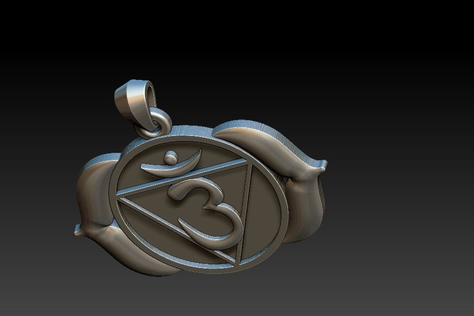 Ajna Chakra Pendant 3D print model_14