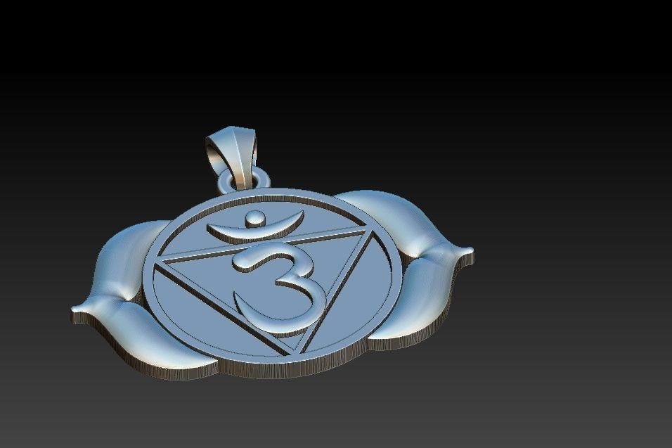Ajna Chakra Pendant 3D print model_12