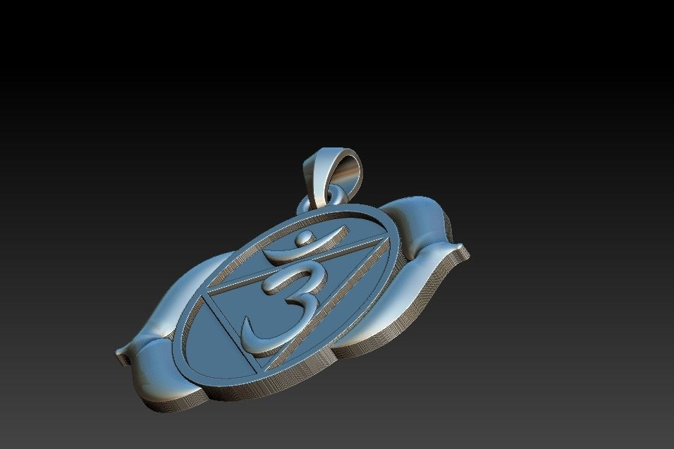 Ajna Chakra Pendant 3D print model_16