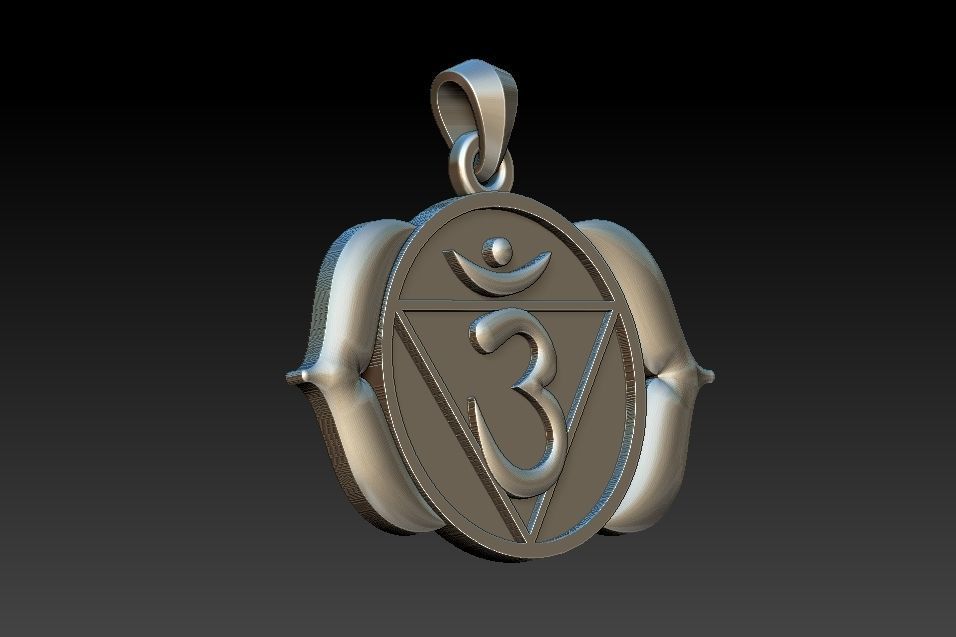 Ajna Chakra Pendant 3D print model_2