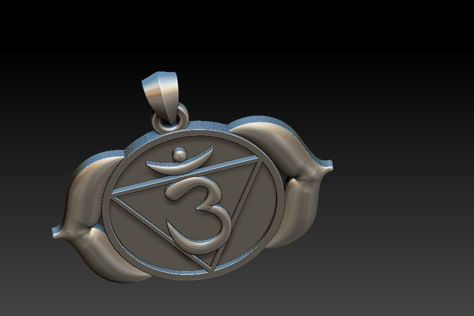 Ajna Chakra Pendant 3D print model_13
