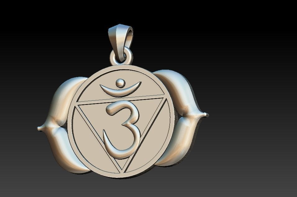 Ajna Chakra Pendant 3D print model_11