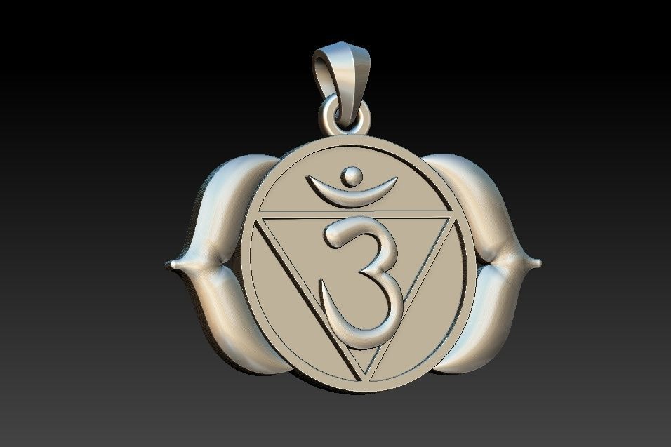 Ajna Chakra Pendant 3D print model_1