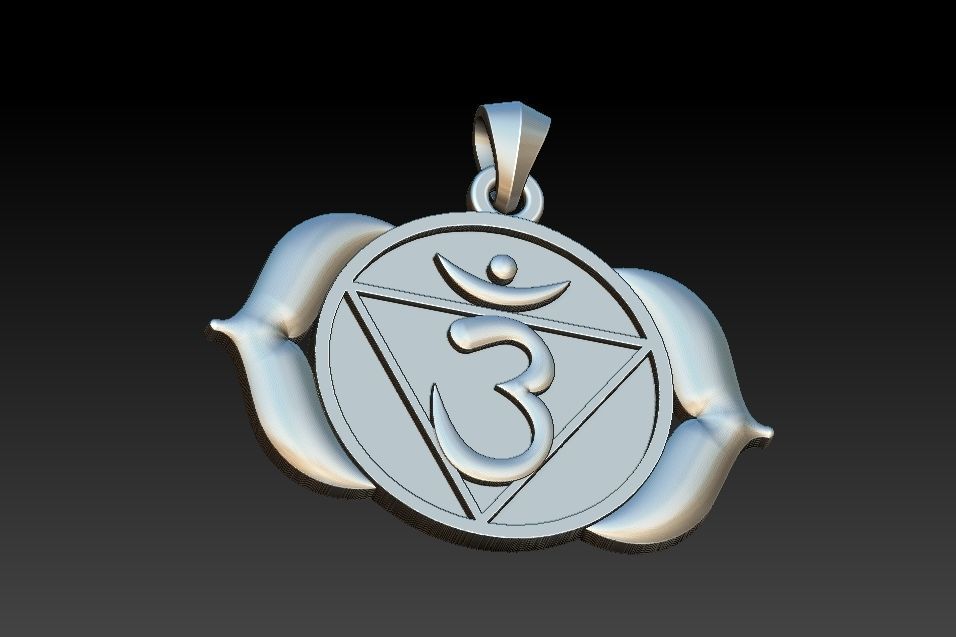 Ajna Chakra Pendant 3D print model_20