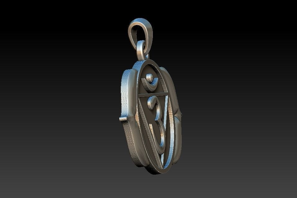 Ajna Chakra Pendant 3D print model_3