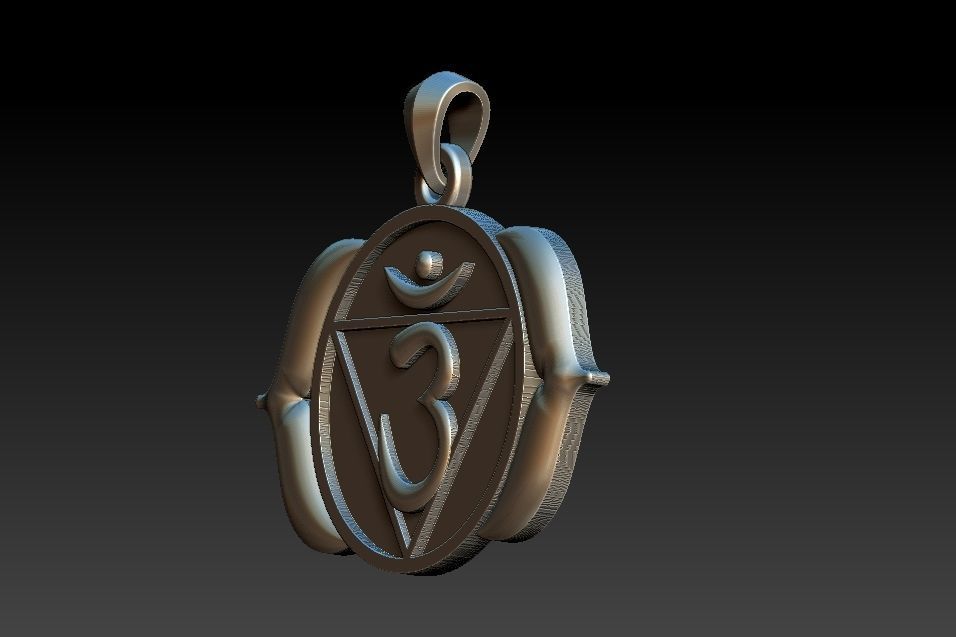 Ajna Chakra Pendant 3D print model_10