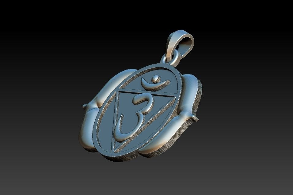Ajna Chakra Pendant 3D print model_17