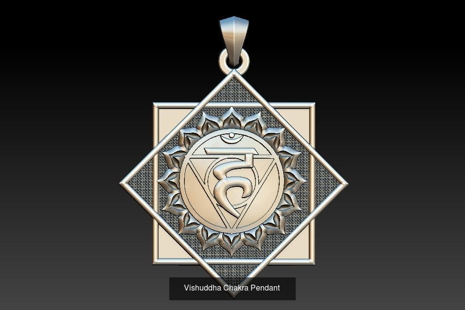 All Chakras Pendant 3D Model Collection_2